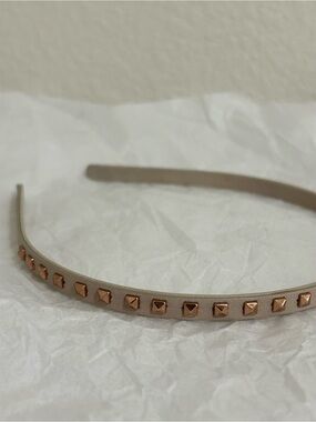 J. Crew Nude Headband with Rose Gold Studs
